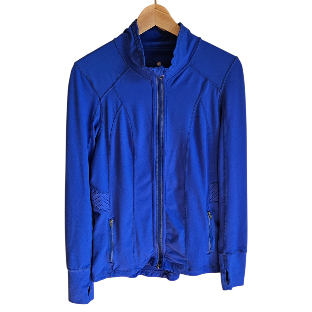 Tangerine Women’s Bright Blue Full Zip Active Training Jacket Medium
